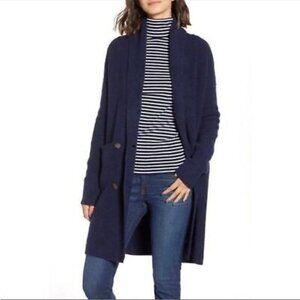 J. Crew Double-Breasted Cardigan Coat (Navy) XXS